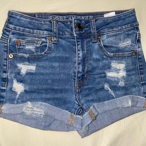 american eagle high rise shorts